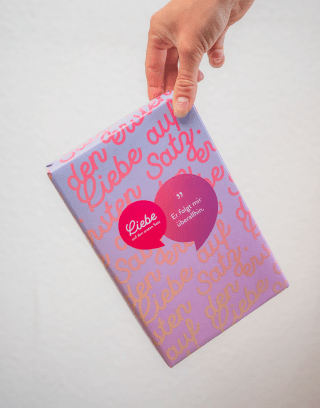 Hugendubel Liebe auf den ersten Satz Buchverpackung